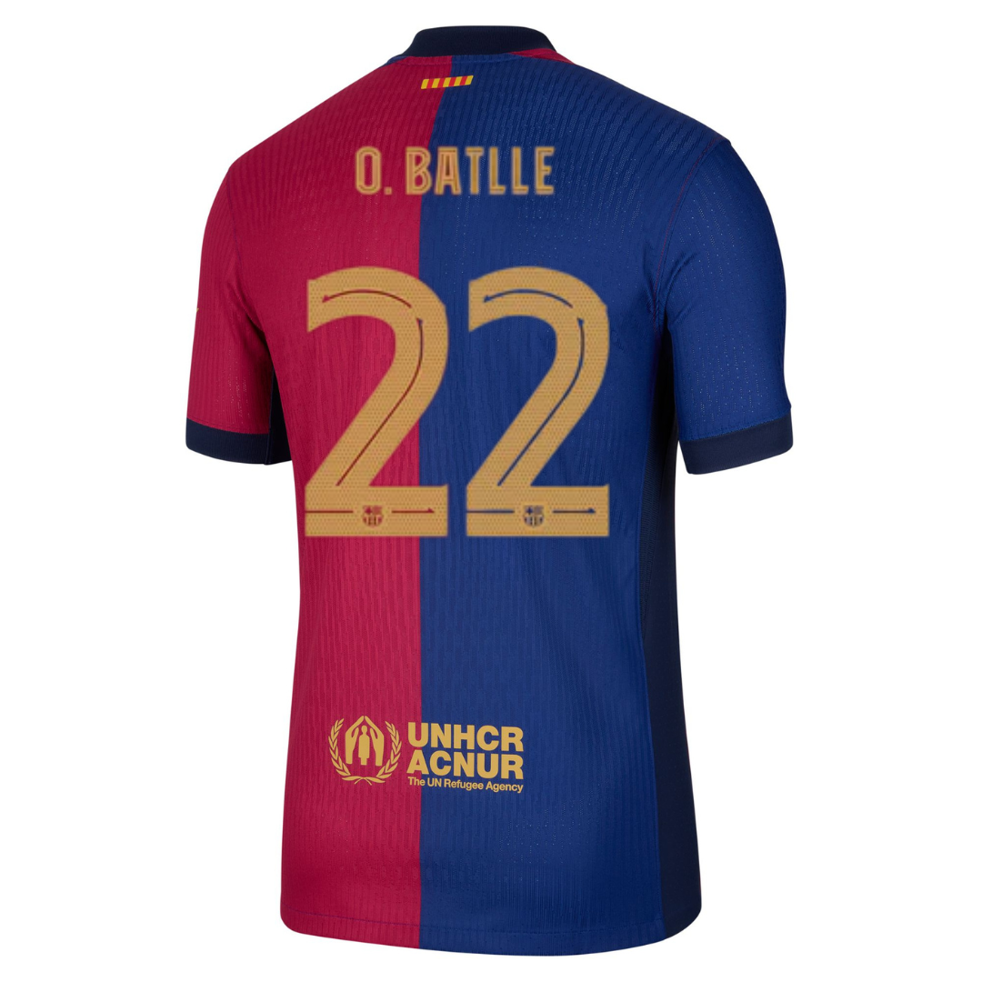 Barcelona Home 24/25 Match Shirt - O. BATLLE 22 - Straight Fit