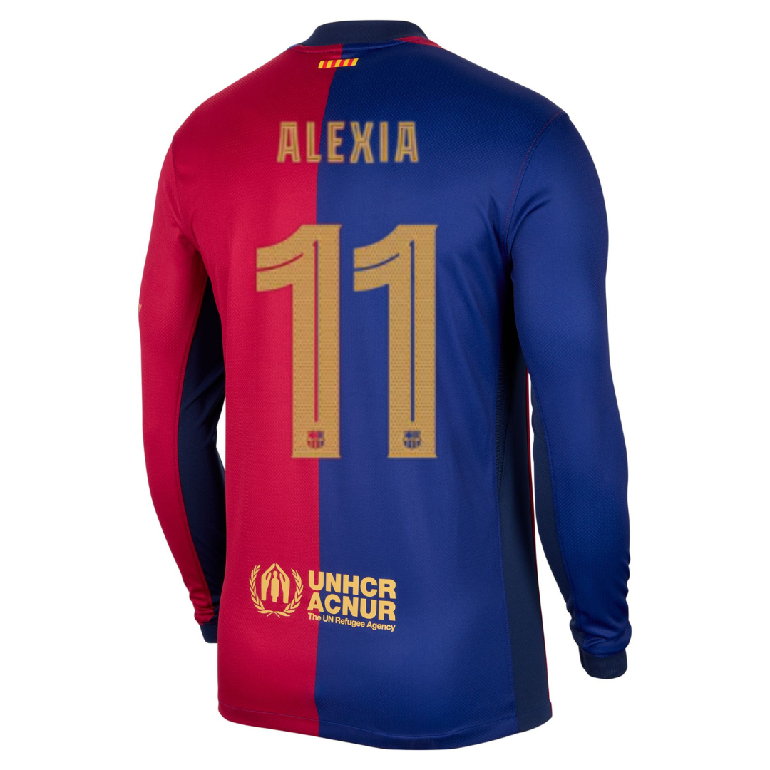 Barcelona Home 24/25 Longsleeve Straight Fit - ALEXIA 11