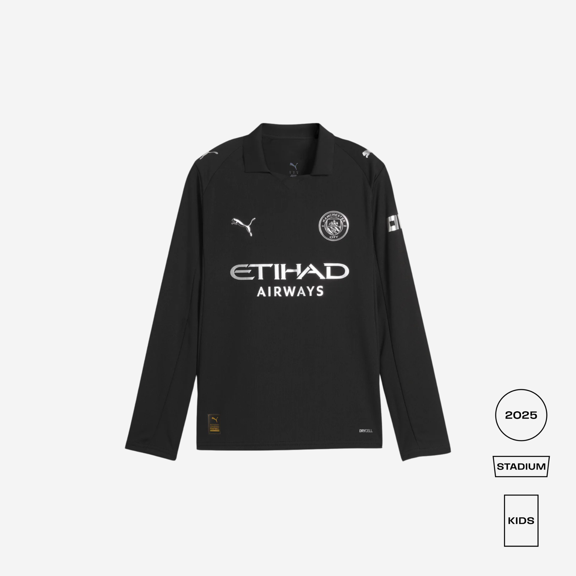 KIDS Manchester City Away 2025/26 Stadium Longsleeve Shirt