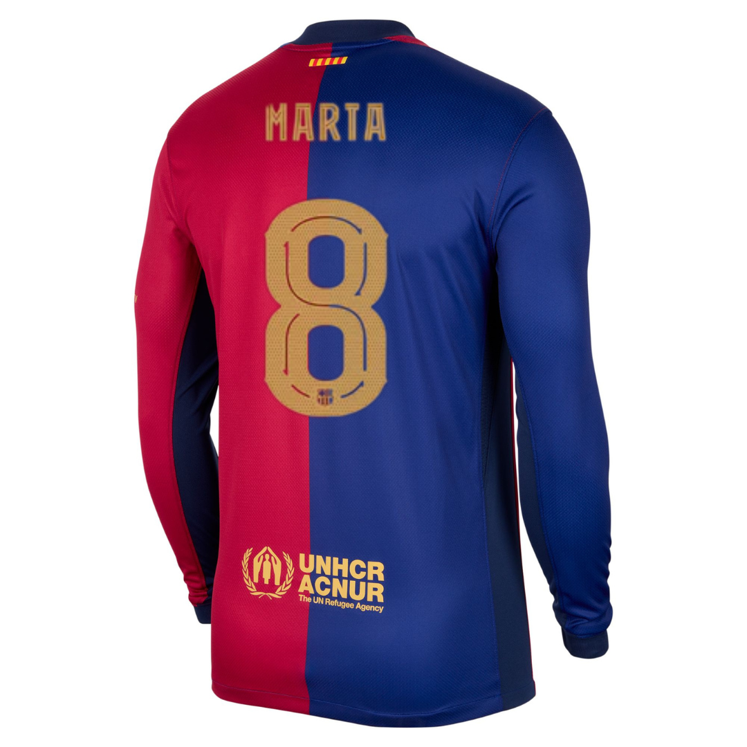 Barcelona Home 24/25 Longsleeve Straight Fit - MARTA 8