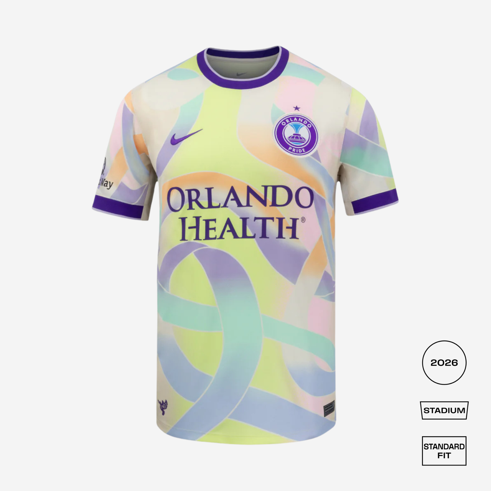 Orlando Pride 2026 Away Straight Fit Stadium Shirt