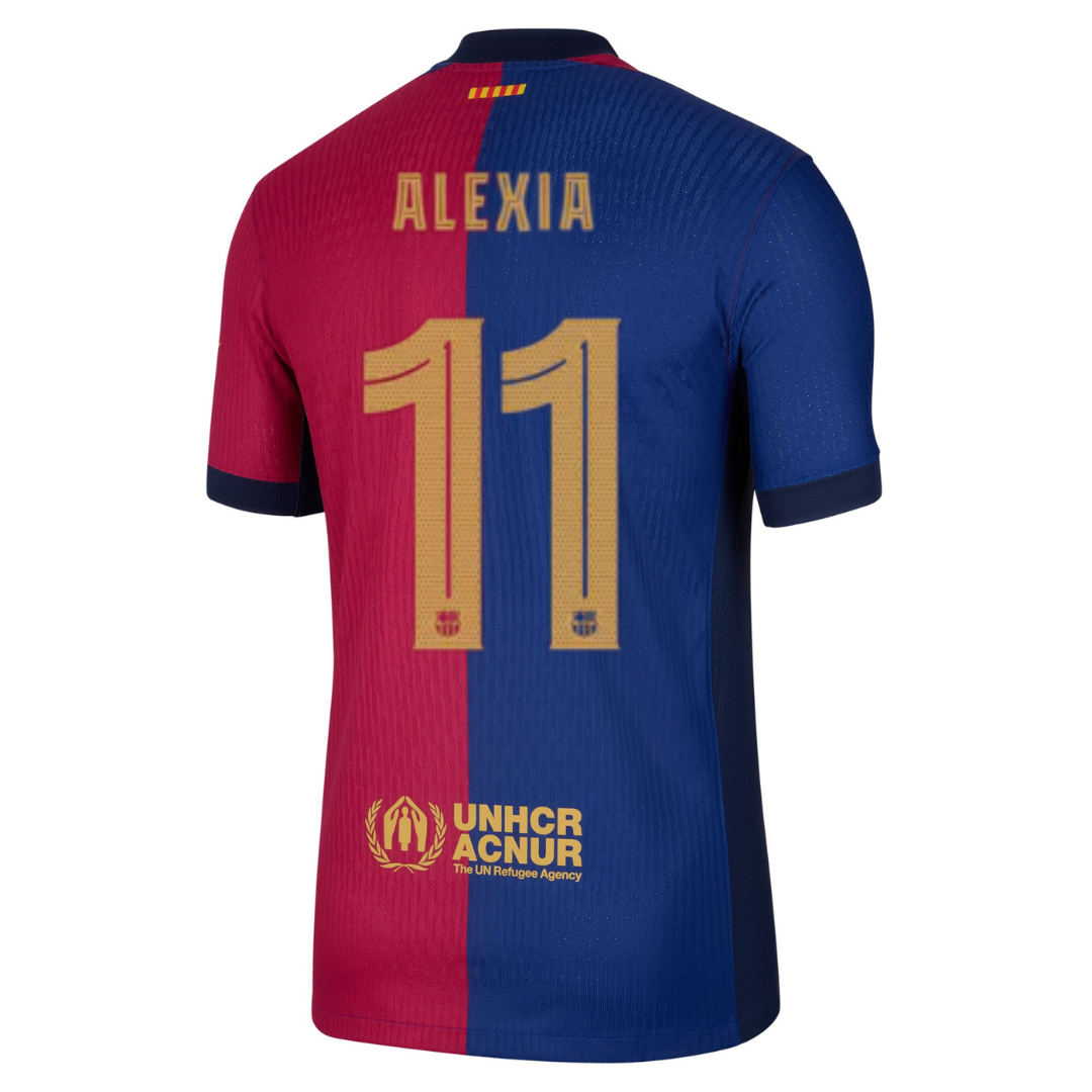 Barcelona Home 24/25 Match Shirt - ALEXIA 11 - Straight Fit