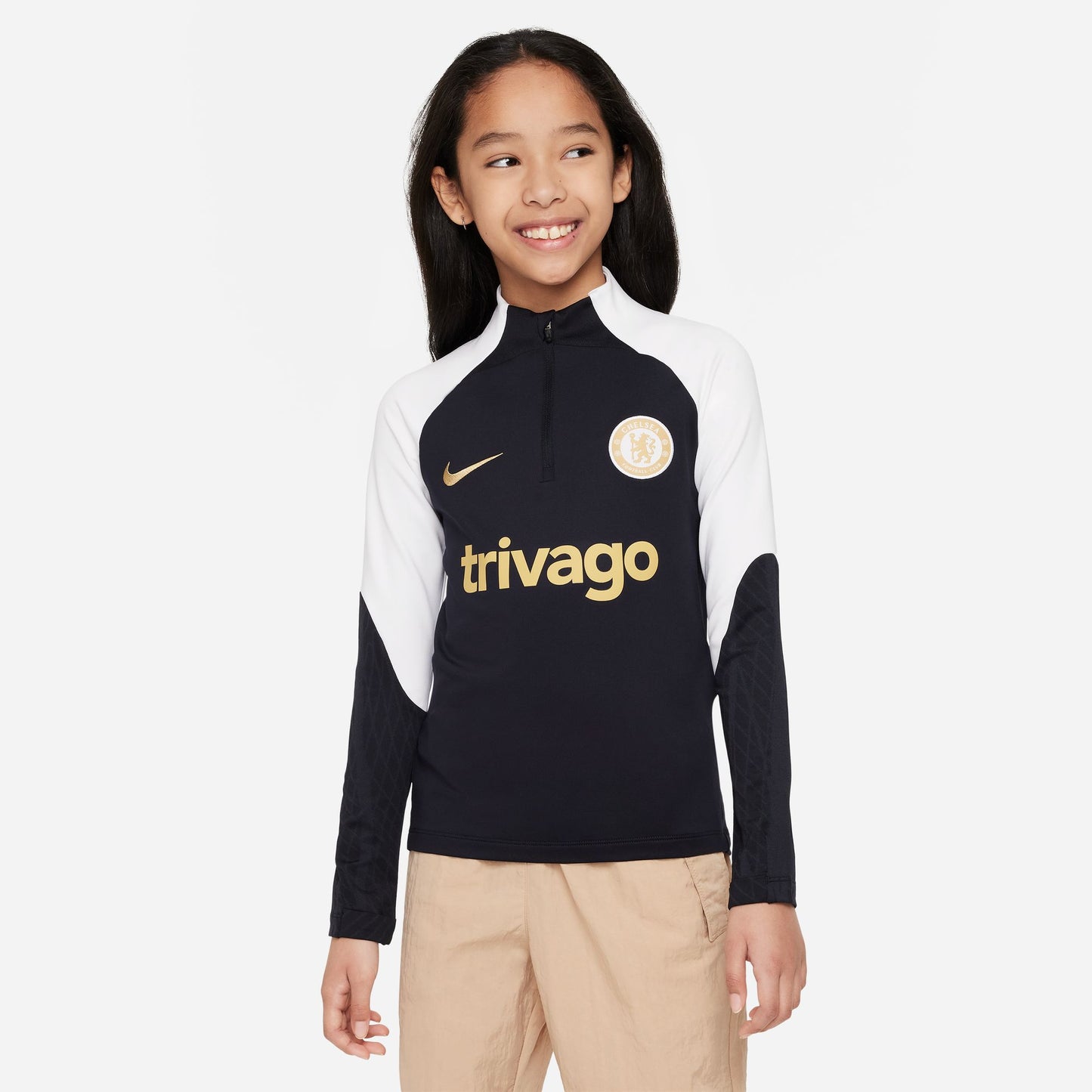 Chelsea Strike 23/24 Big Kids' Nike Dri-FIT Knit Football Drill Top