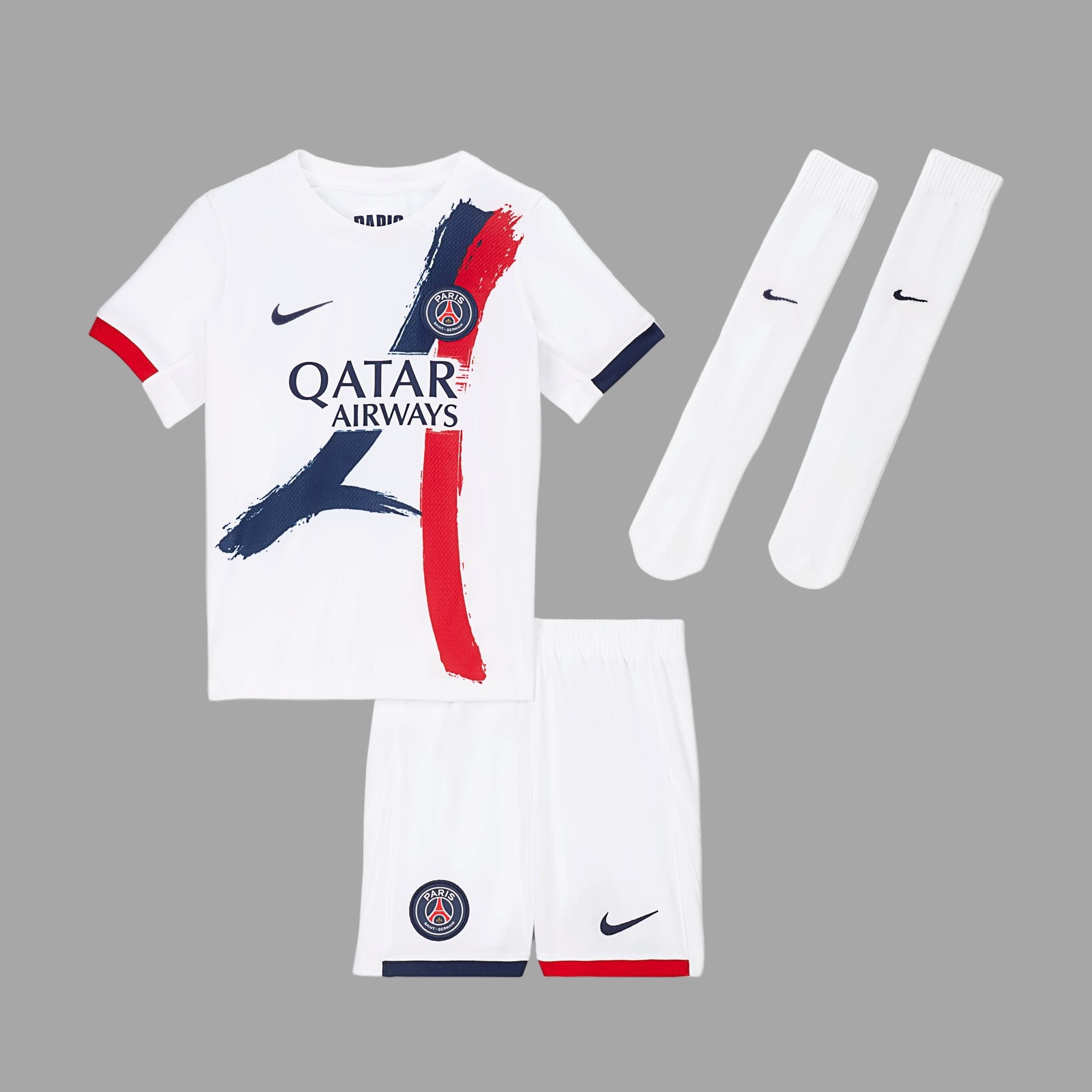 Paris Saint-Germain 2024/25 Stadium Away Little Kids' Nike Soccer Replica 3-Piece Kit