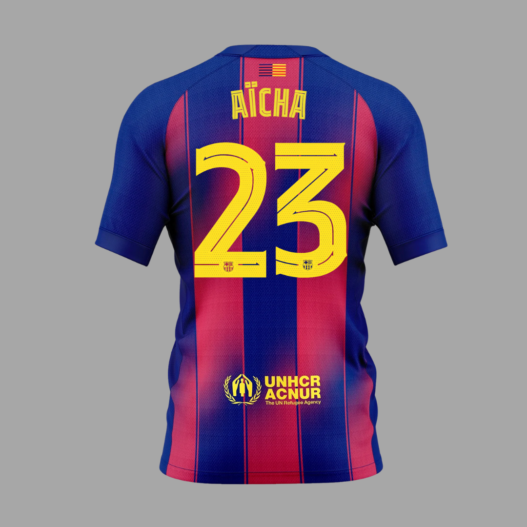 Aicha Home Shirt FC Barcelona Men's Fit Stadium Shirt