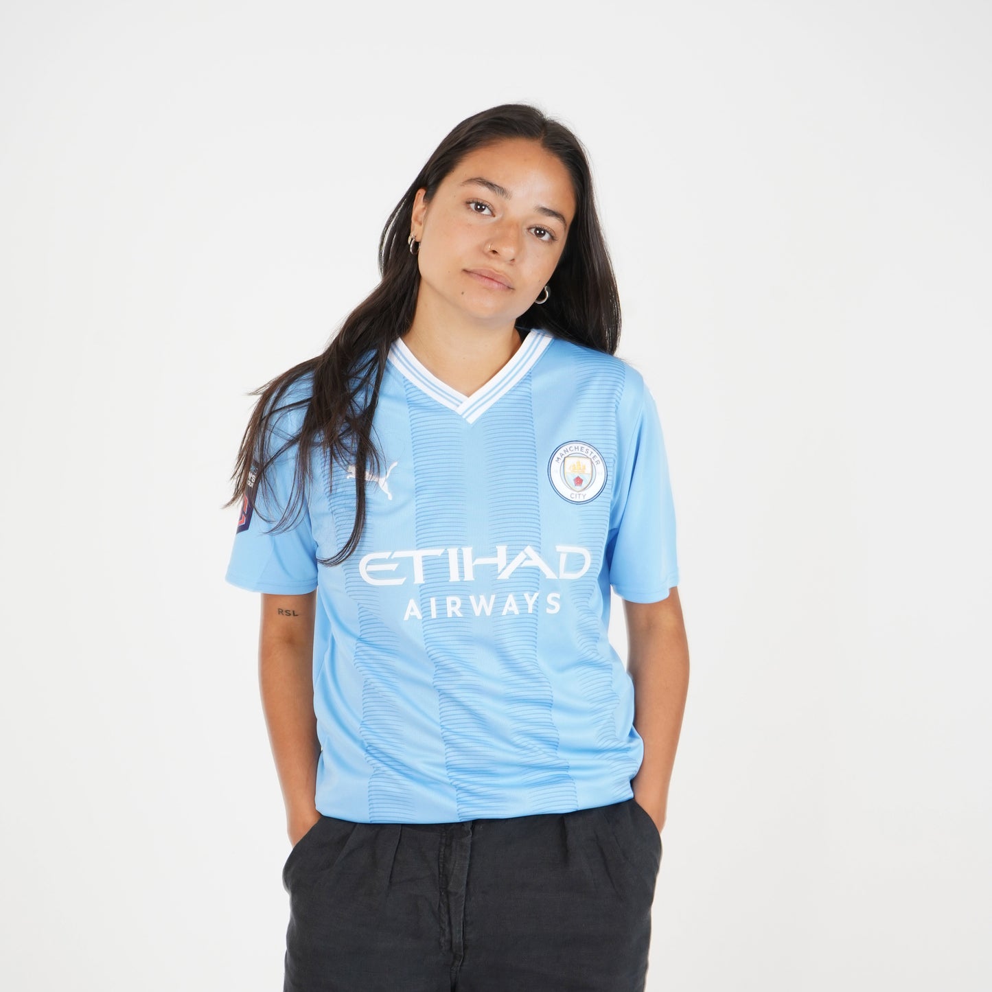 Manchester City 2023/2024 Home Straight Fit Puma Stadium Jersey