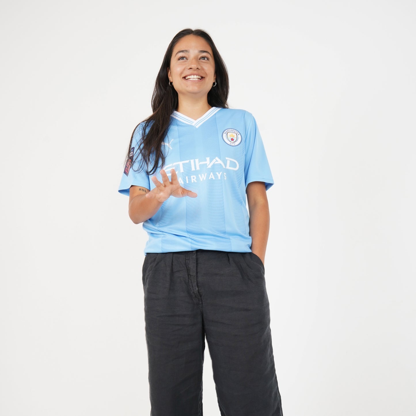 Manchester City 2023/2024 Home Straight Fit Puma Stadium Jersey