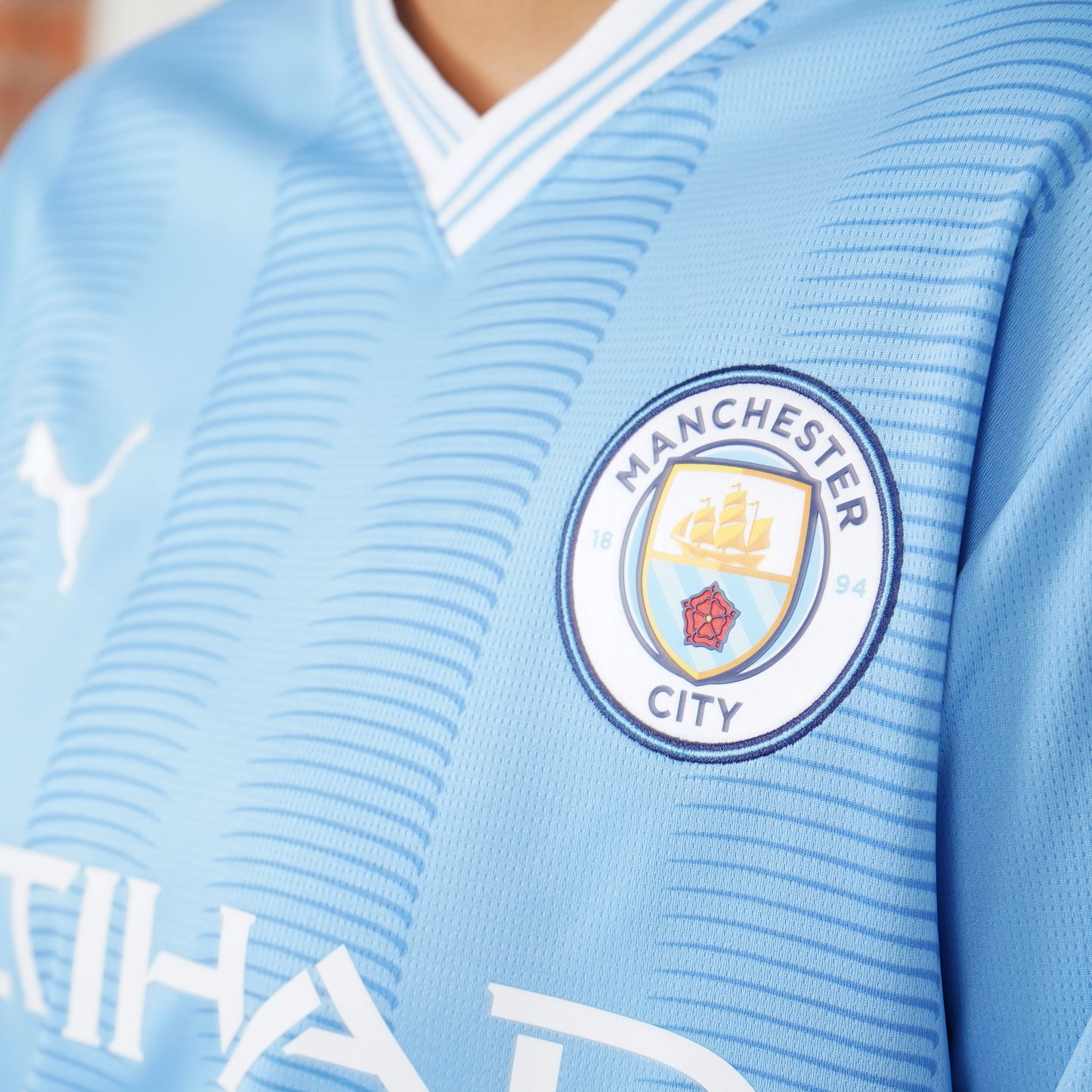 Manchester City 2023/2024 Home Straight Fit Puma Stadium Jersey