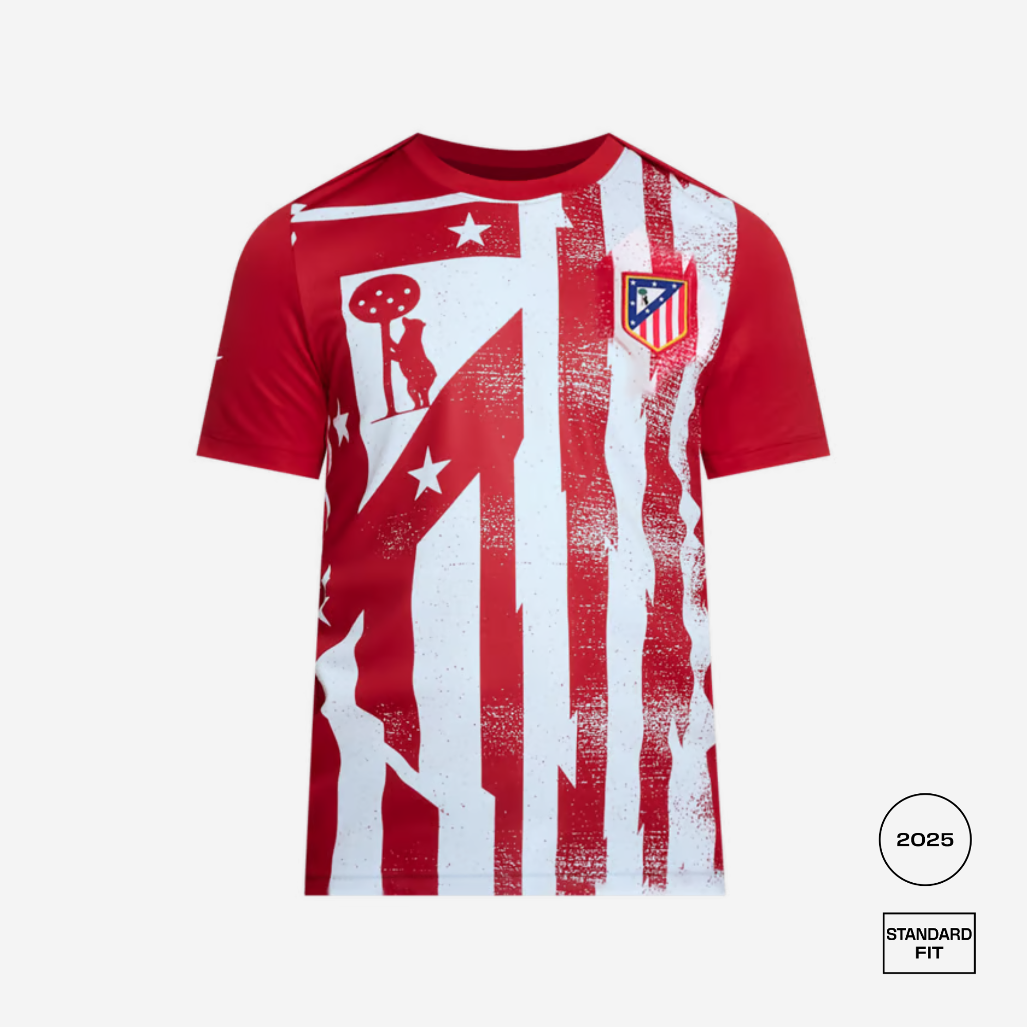 Atletico Madrid Academy Pro Home Straight Fit Pre-Match Short-Sleeve Top