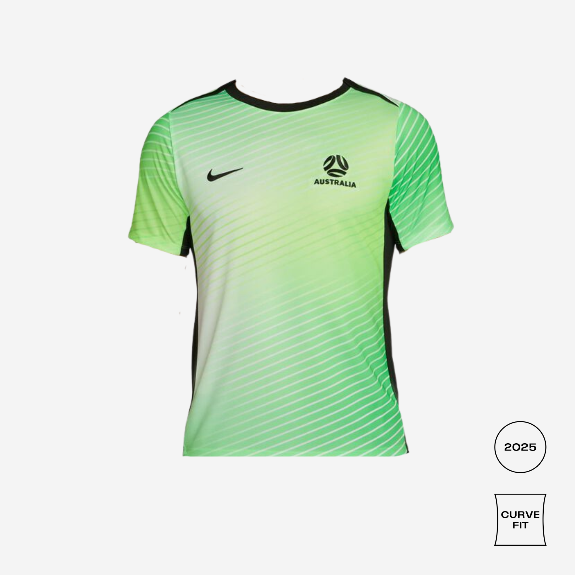 Australia Academy Pro Pre-Match Short-Sleeve Curved Fit Shirt