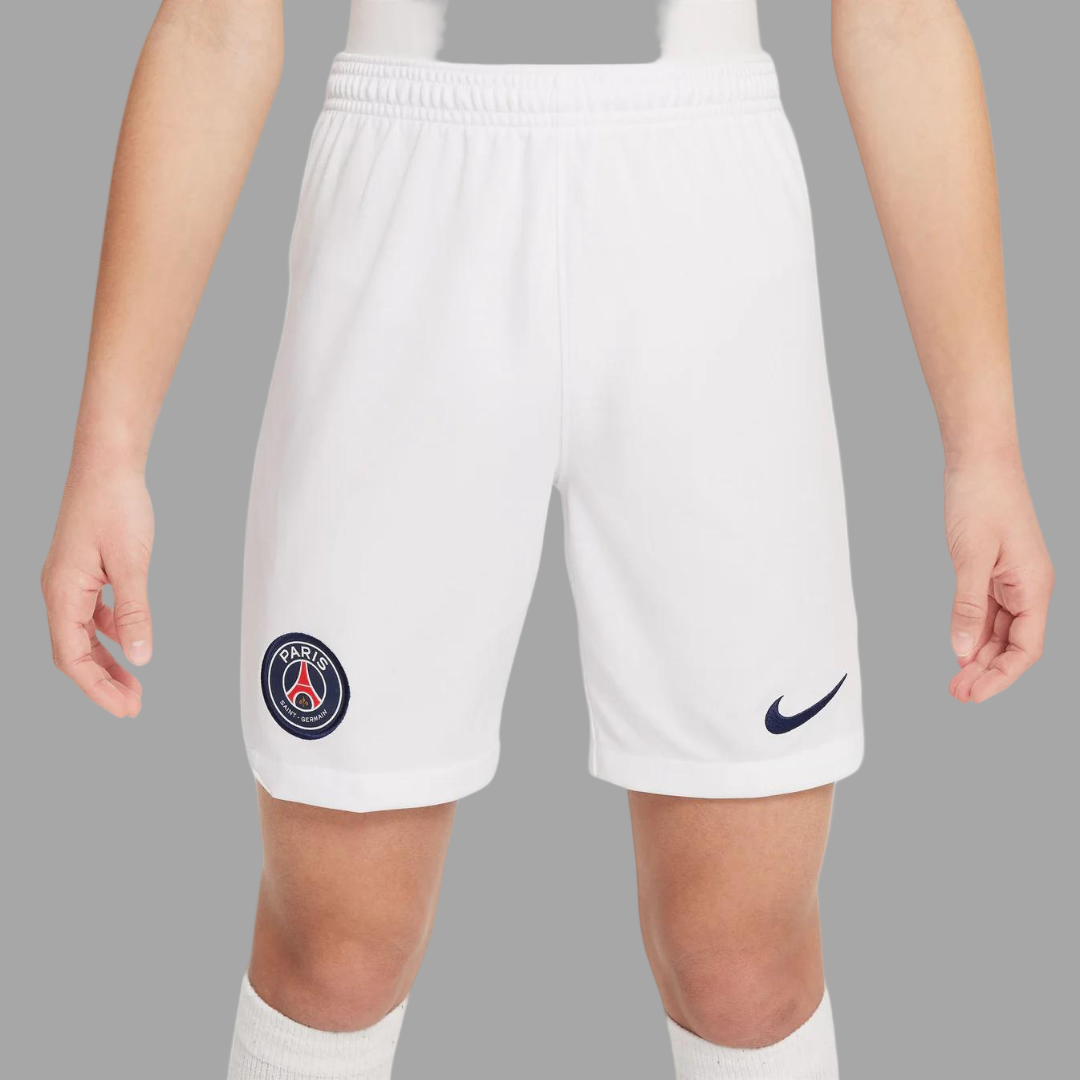 Shorts de fútbol Nike Dri-FIT Stadium de visitante para niño talla grande Paris Saint-Germain 23/24