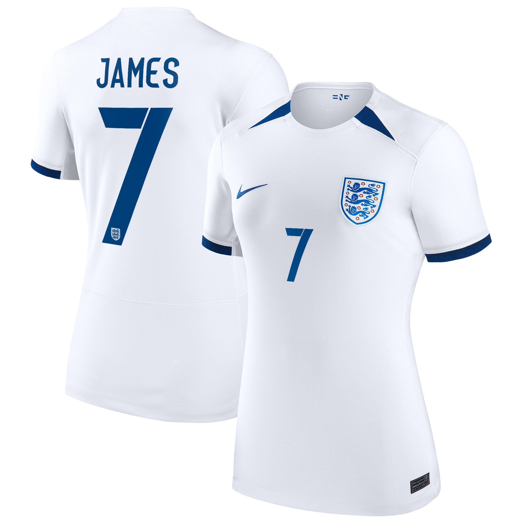 England Lionesses 2023 Home Curved Fit Nike Stadium Shirt JAMES 7