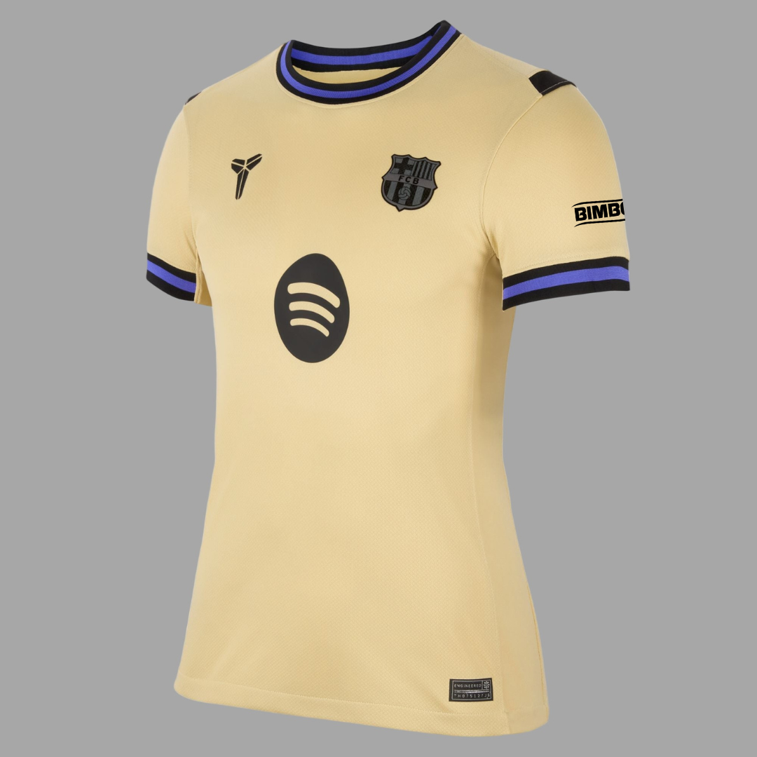 Kobe Bryant FC Barcelona 2025/26 Stadium Away Curved Fit - Womens Sleeve Sponsor