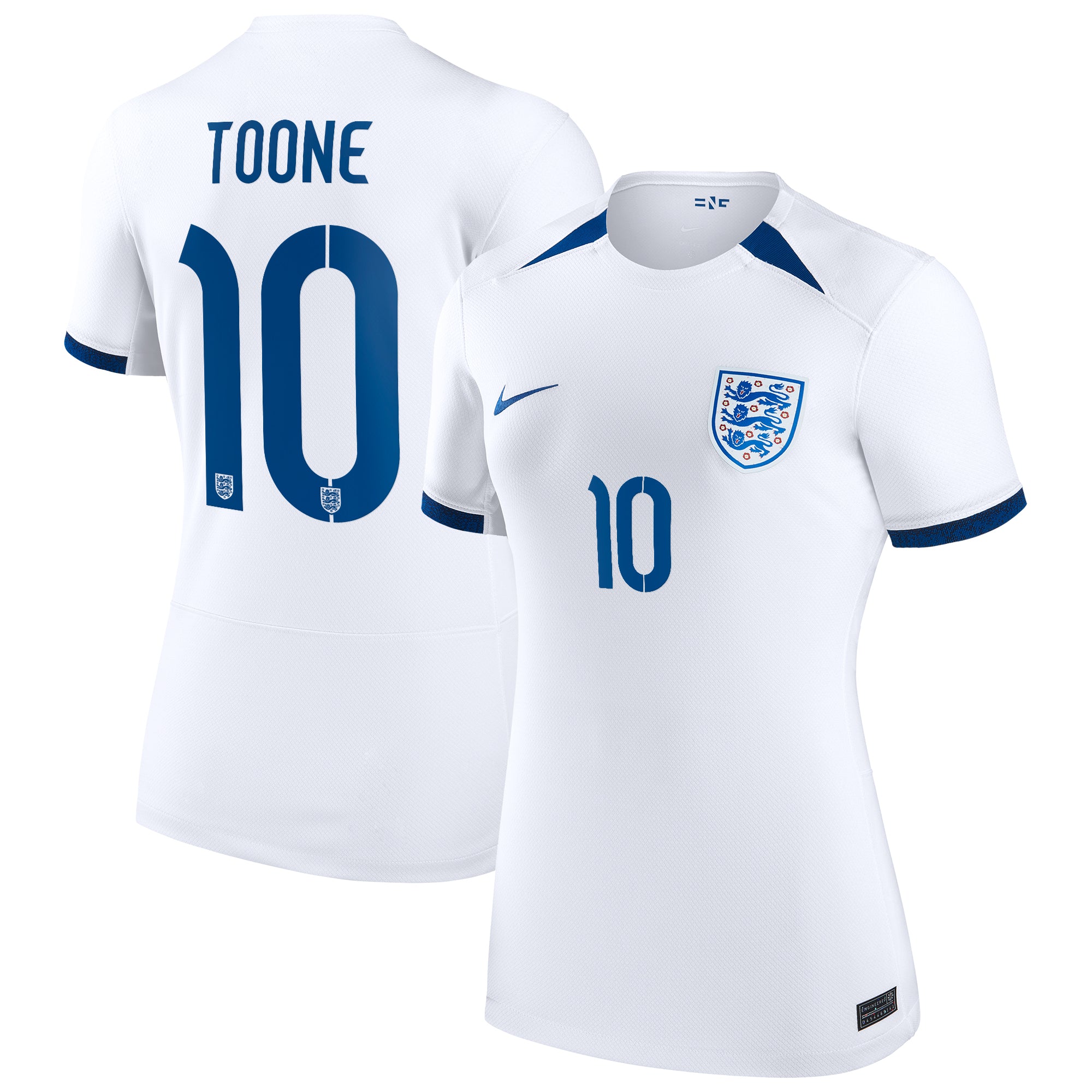 England Lionesses 2023 Home Curved Fit Nike Stadium Shirt TOONE 10