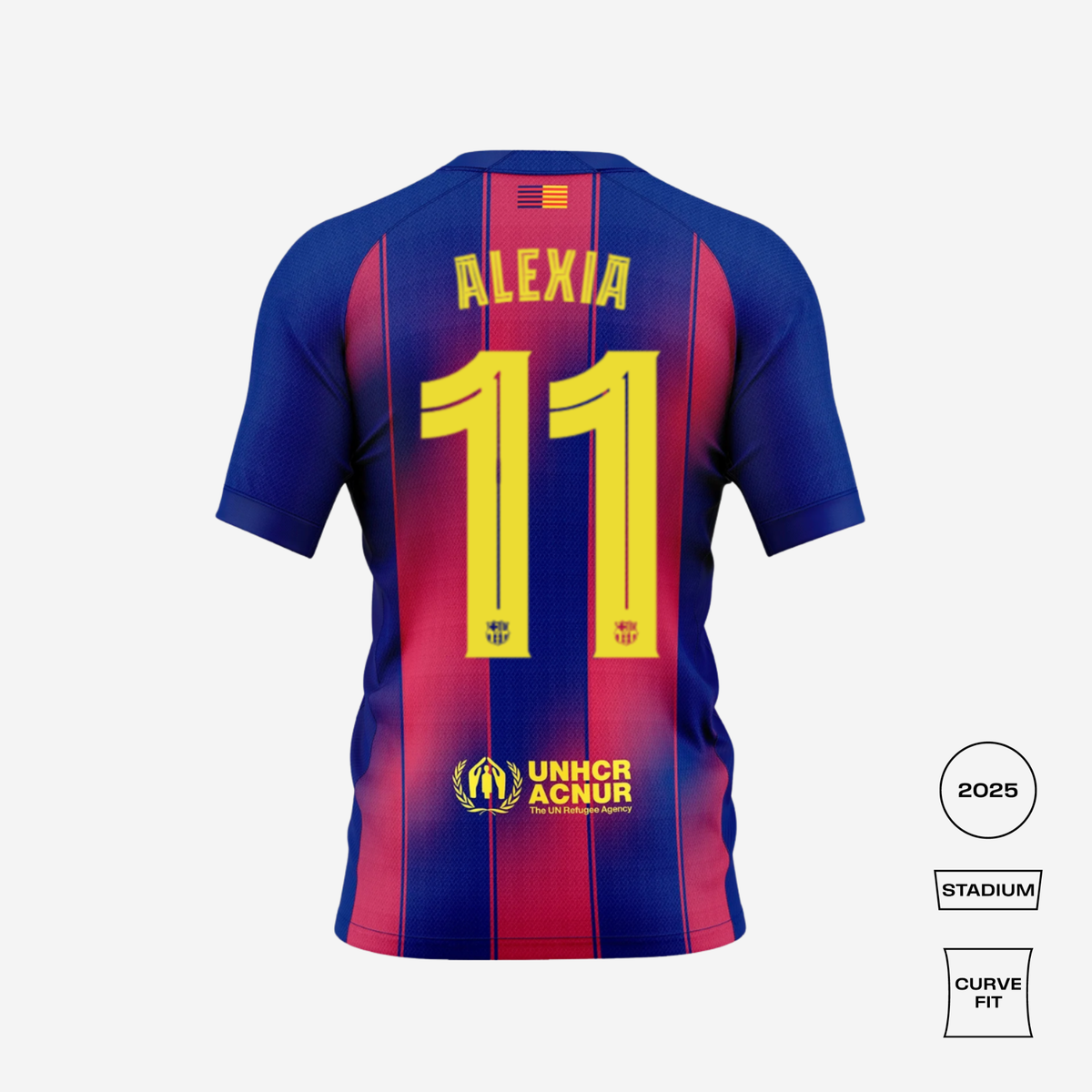 ALEXIA FC Barcelona 2025/26 Home Curved Fit Shirt - Nike