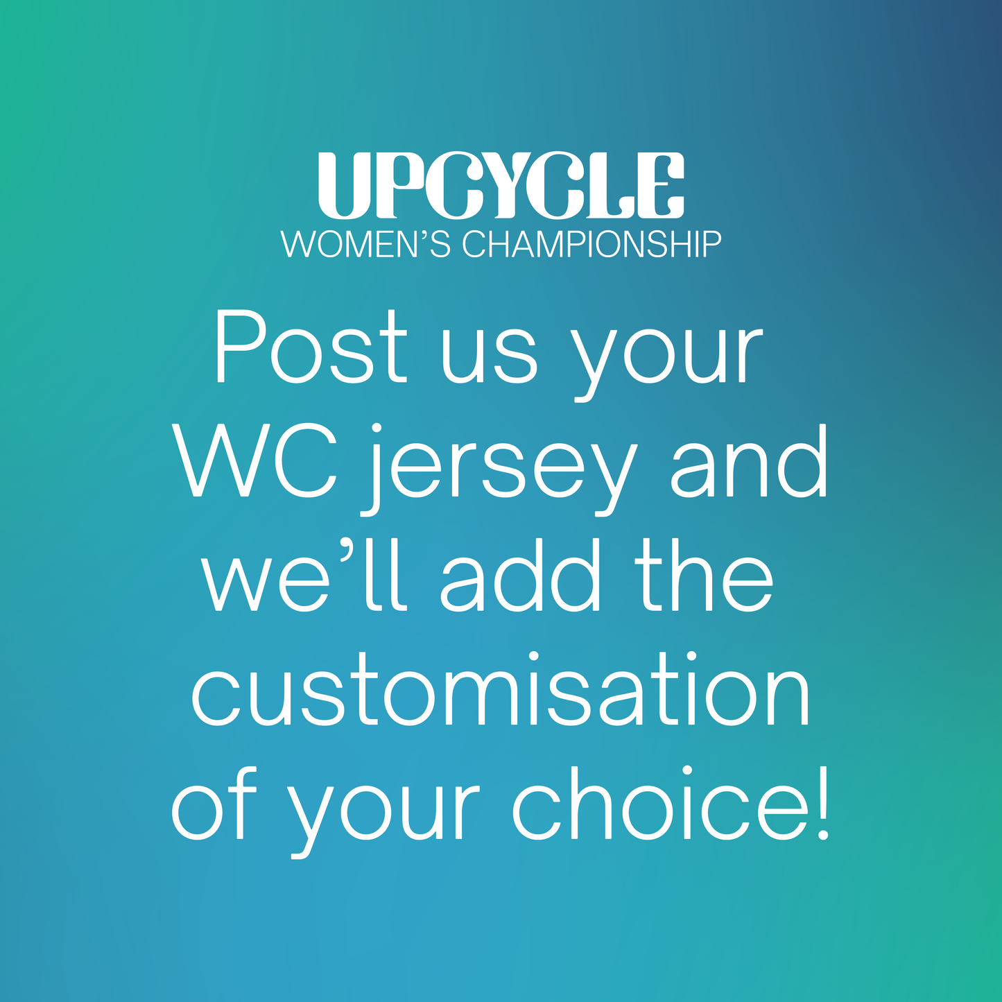 Upcycle Your FA Women's Championship Jersey