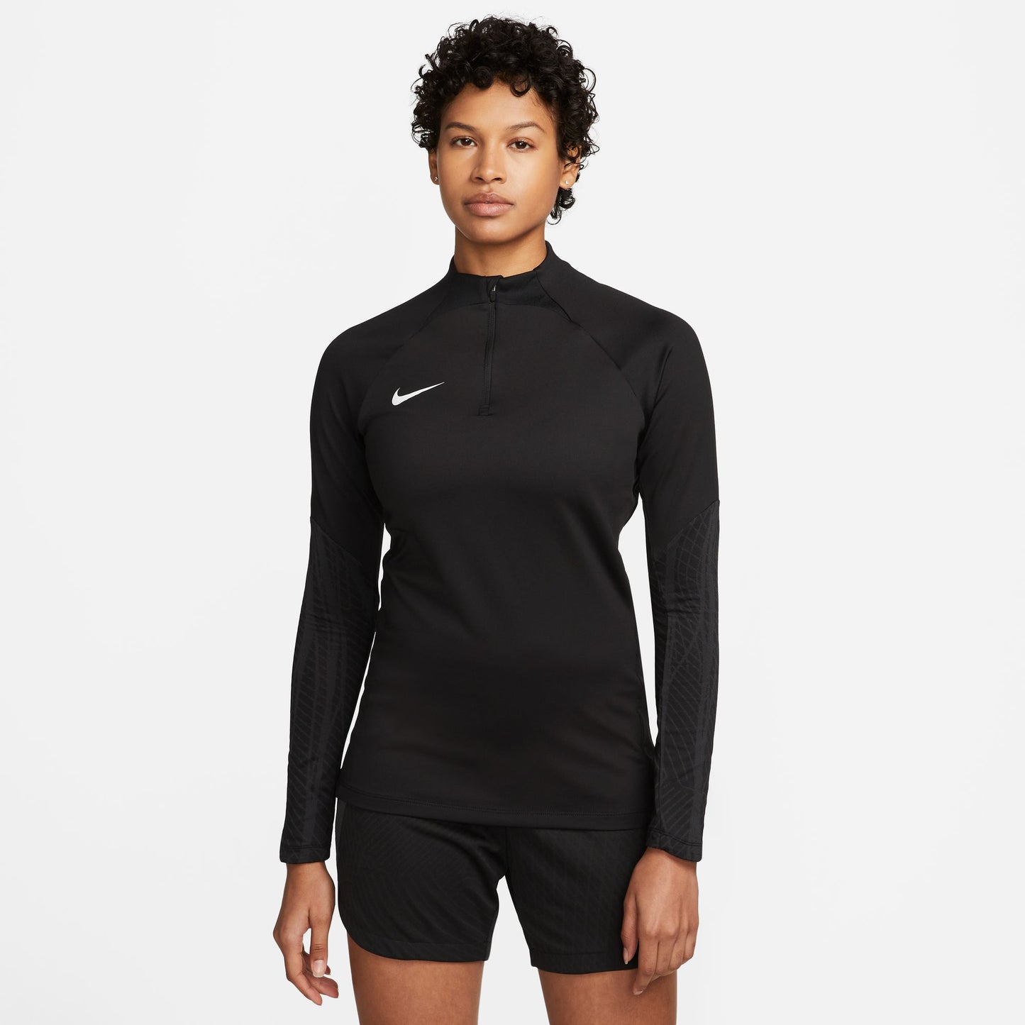 Nike Dri-FIT Strike - Women's Long-Sleeve Drill Top - Black