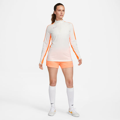 Nike Dri-FIT Academy - Women's Soccer Drill Top - White and Orange