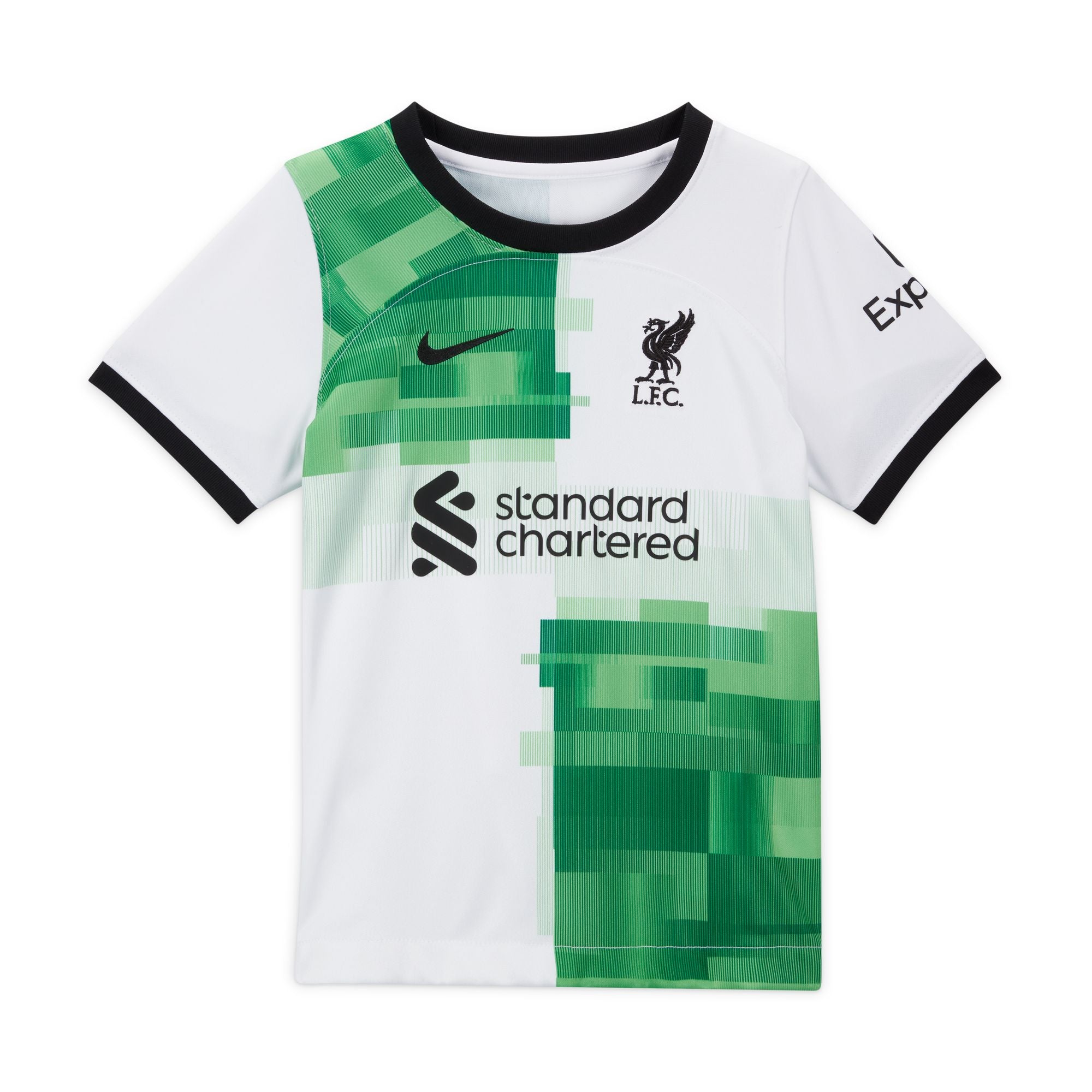 Equipación de 3 piezas Nike Dri-FIT para niños pequeños de la segunda equipación del Liverpool 23/24