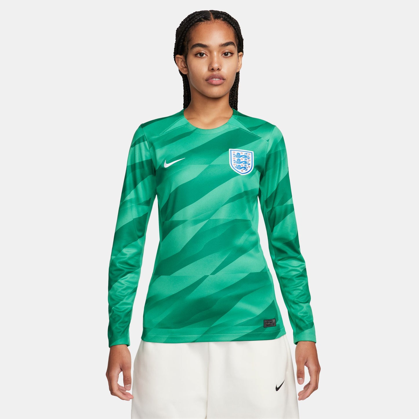 England 2023/24 Stadium Goalkeeper Curved Fit Nike Dri-FIT Soccer Jersey