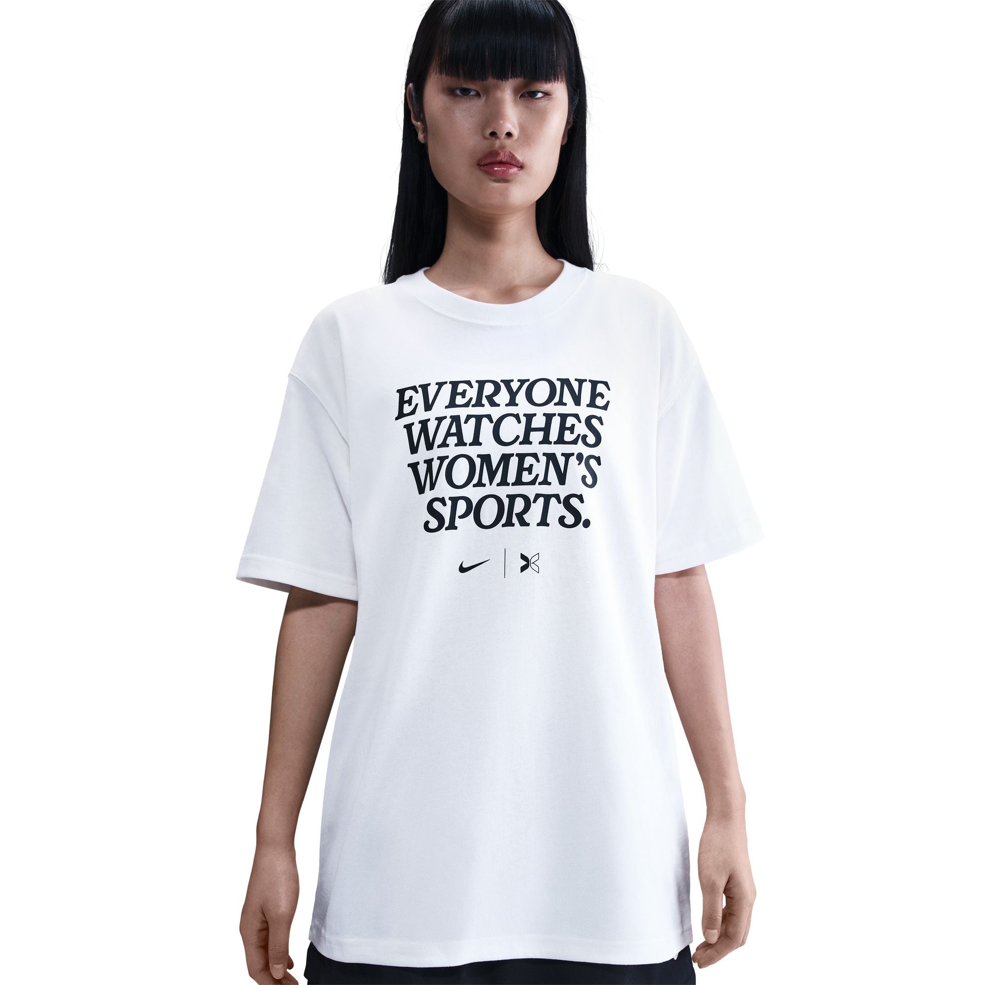 Everyone Watches Women's Sports™ Nike by TOGETHXR Straight Fit T-Shirt (White)