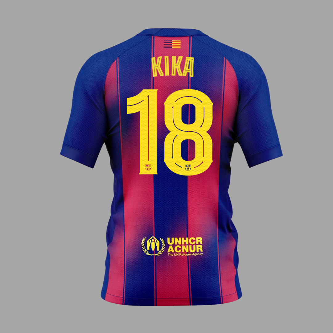 Kika Nazareth Home Shirt FC Barcelona Men's Fit Stadium Shirt