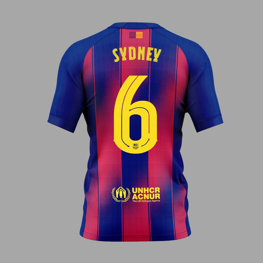 Sydney Schertenleib Home Shirt FC Barcelona Men's Fit Stadium Shirt