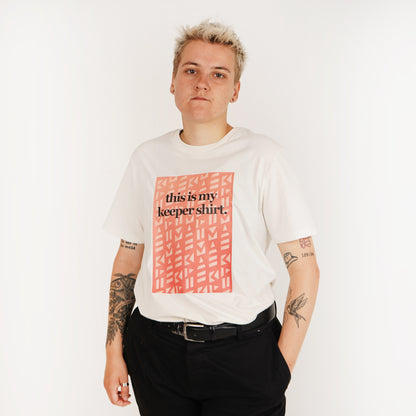 This Is My Keeper Shirt Cream Tee