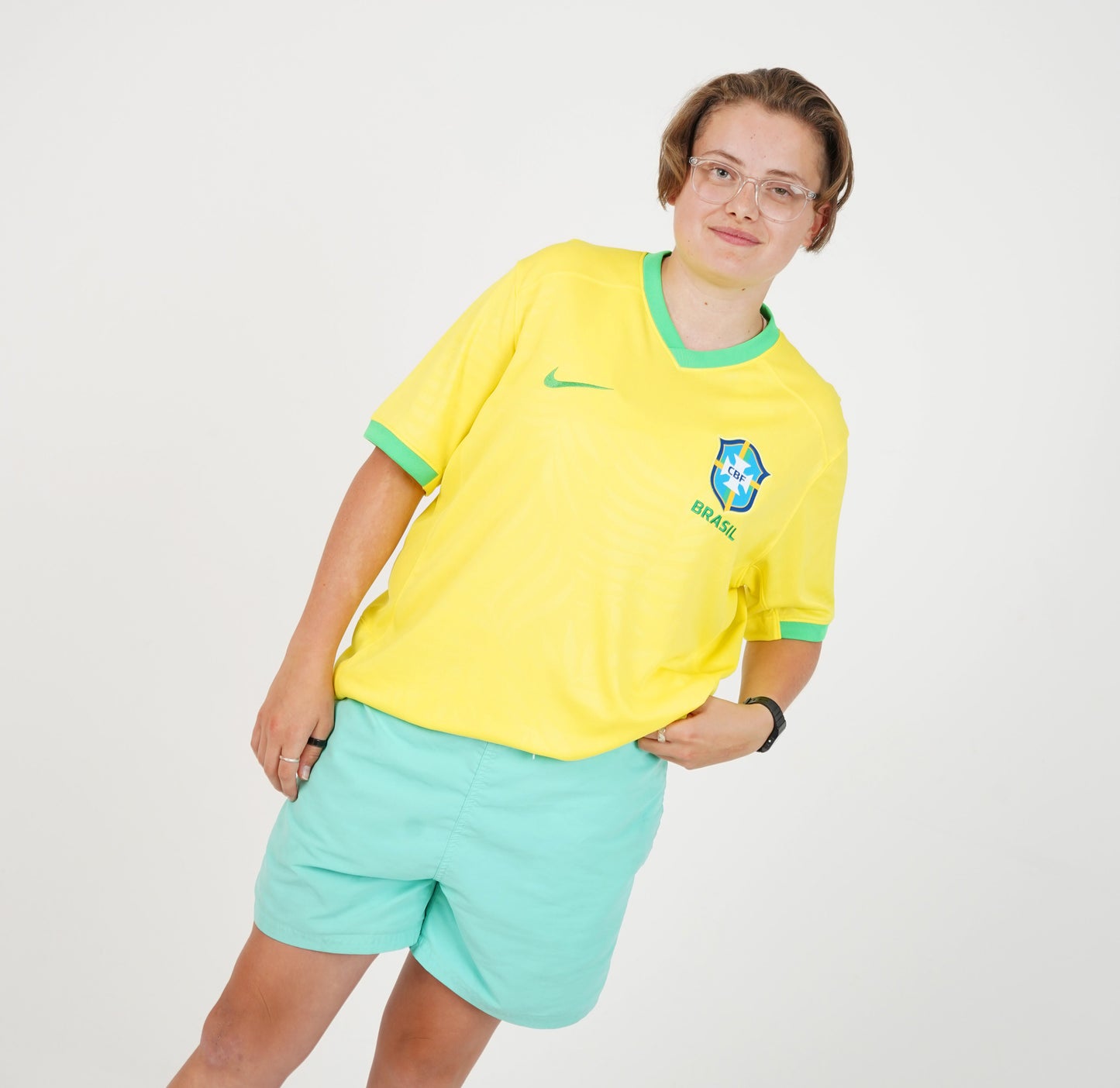 Brazil 2023 Home Straight Fit Nike Stadium Shirt