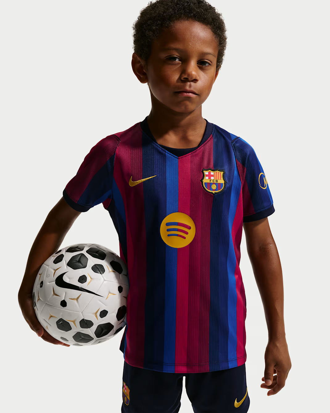 FC Barcelona 2026 Stadium Home Little Kids' Nike Soccer Replica 3-Piece Kit