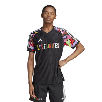 PRIDE 2023 Black Adidas Straight Fit Stadium Shirt