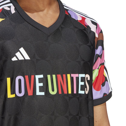 PRIDE 2023 Black Adidas Straight Fit Stadium Shirt