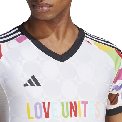 PRIDE White Adidas Curved Fit Jersey 2023