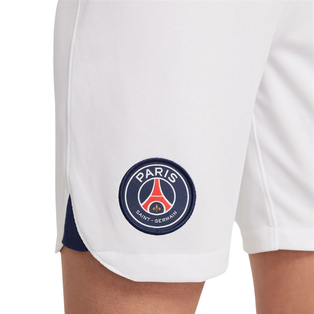 Shorts de fútbol Nike Dri-FIT Stadium de visitante para niño talla grande Paris Saint-Germain 23/24
