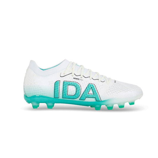 IDA Rise Elite: Women's Lightweight Soccer Cleats With Sock | FG/AG Multi Ground Footwear Ida Sports US 5 White / Teal 
